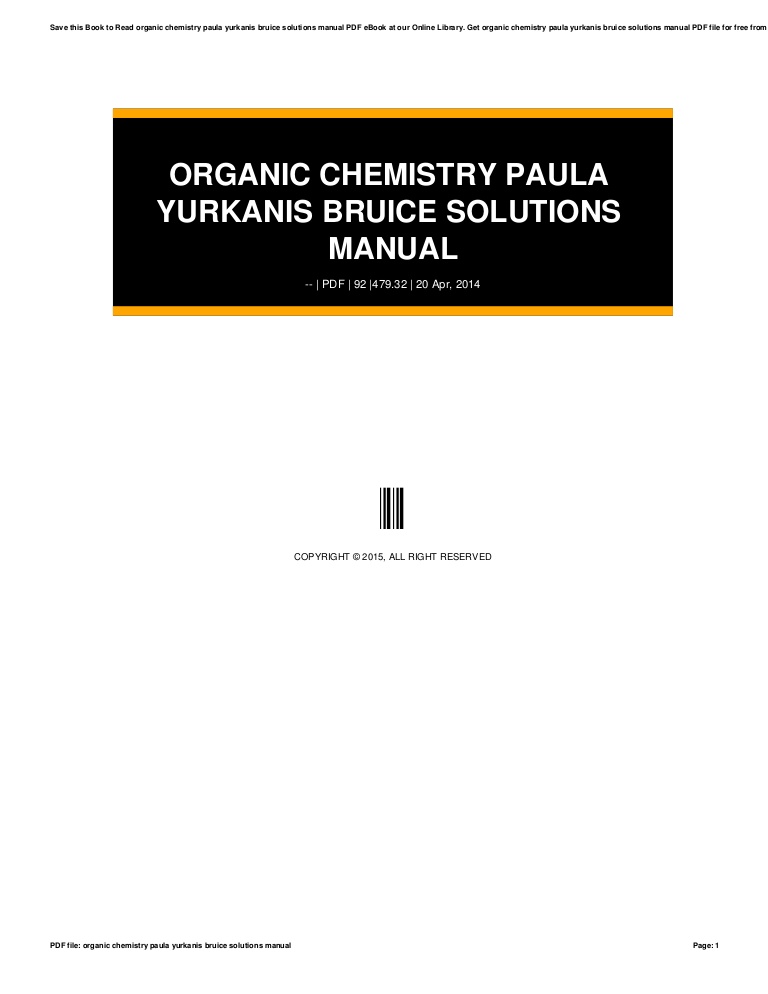 organic chemistry paula bruice solution manual